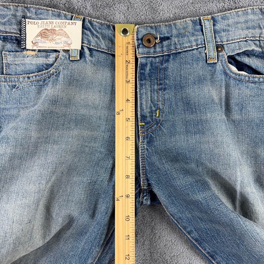 Polo Jeans Co Ralph Lauren Whitney Jeans Womens 10 Blue Straight Leg Medium Wash - Picture 10 of 14